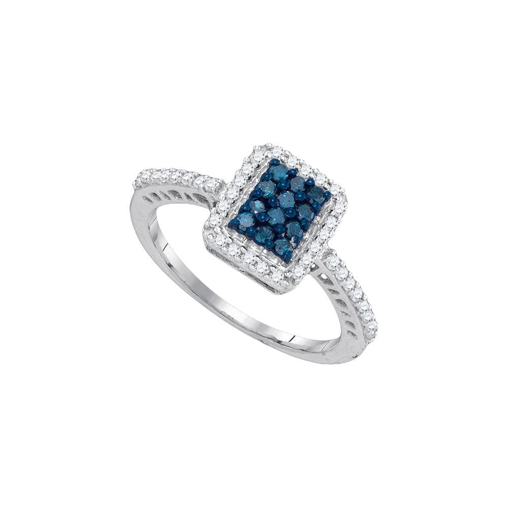 1-2CTW-Diamond FASHION BLUE RING