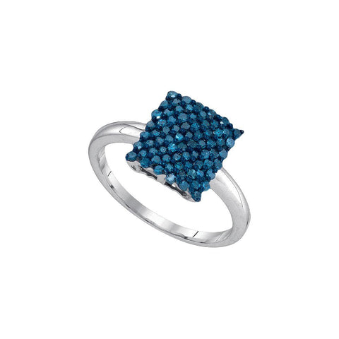 1-2CTW-Diamond BLUE  RING