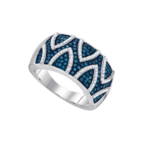 5-8CTW-Diamond BLUE  RING