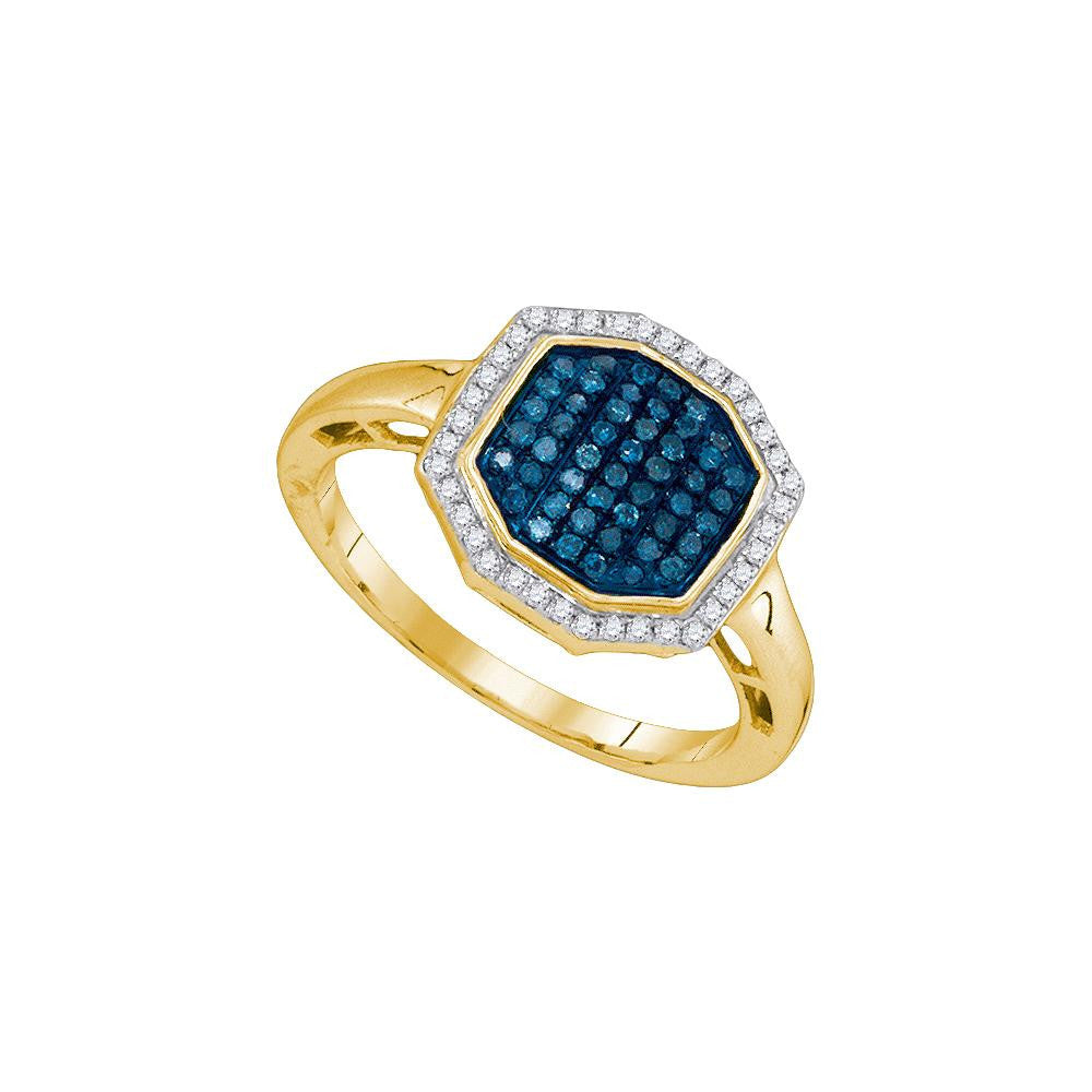 1-3CTW-Diamond FASHION BLUE RING