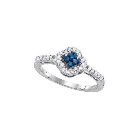 1-3CTW-Diamond FASHION BLUE RING