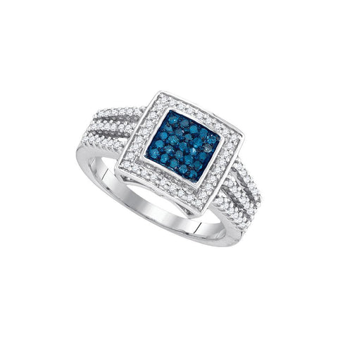 1-2CTW-Diamond FASHION BLUE RING