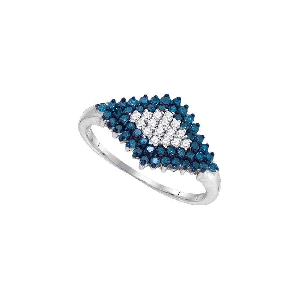 1-2CTW-Diamond FASHION BLUE RING