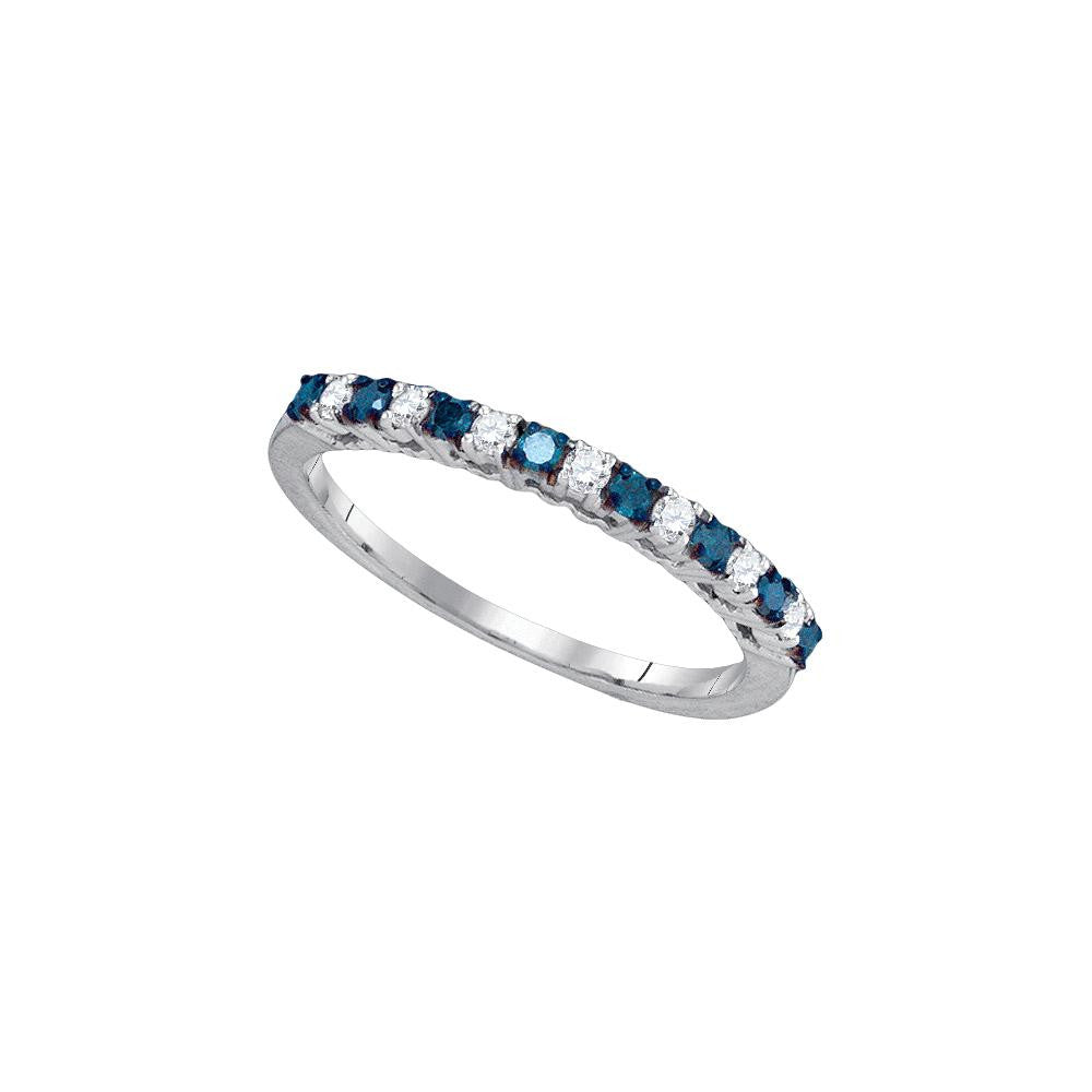 1-4CTW-Diamond FASHION BLUE RING