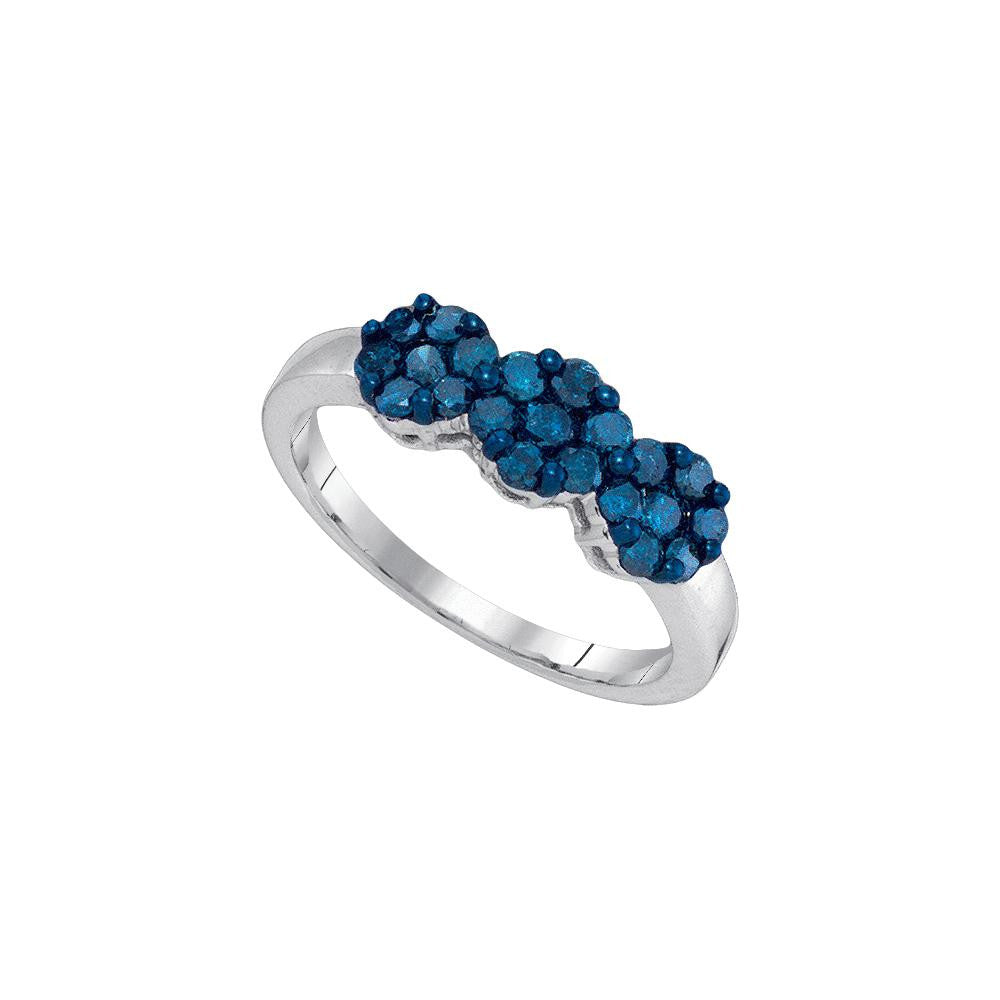 3-4CTW-Diamond FASHION BLUE RING