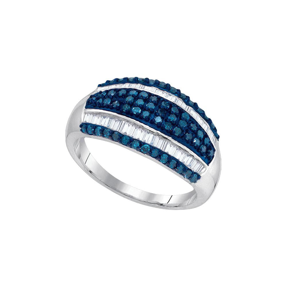 7-8CTW-Diamond BLUE  RING