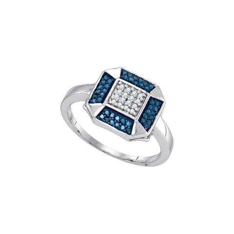 1-5CTW-Diamond FASHION BLUE RING