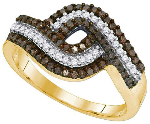 10K Yellow-gold 0.50CTW DIAMOND FASHION RING