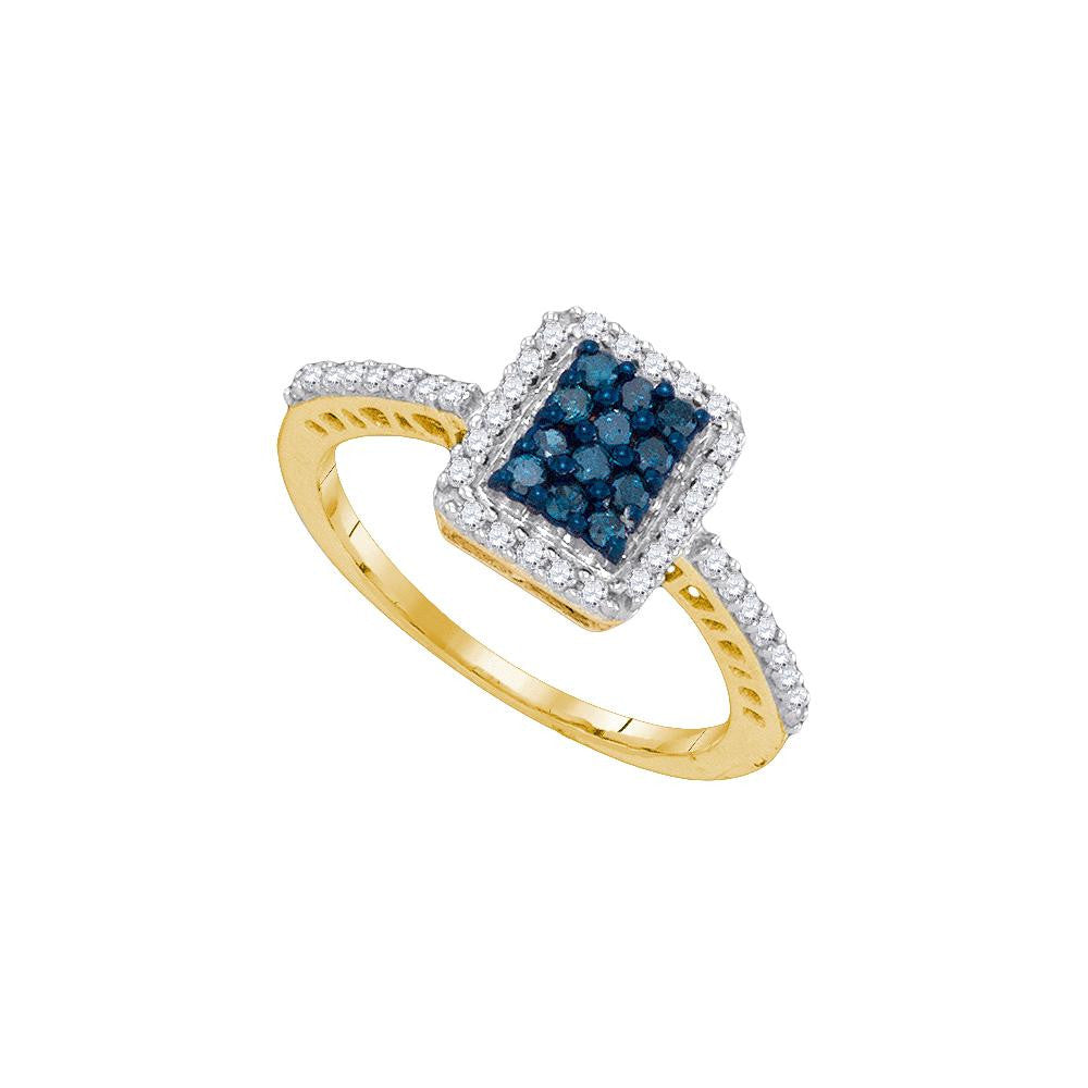 1-2CTW-Diamond FASHION BLUE RING