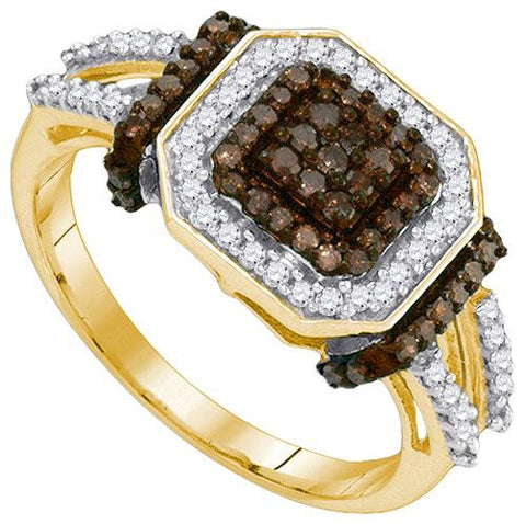 10K Yellow-gold 0.50CTW DIAMOND FASHION RING