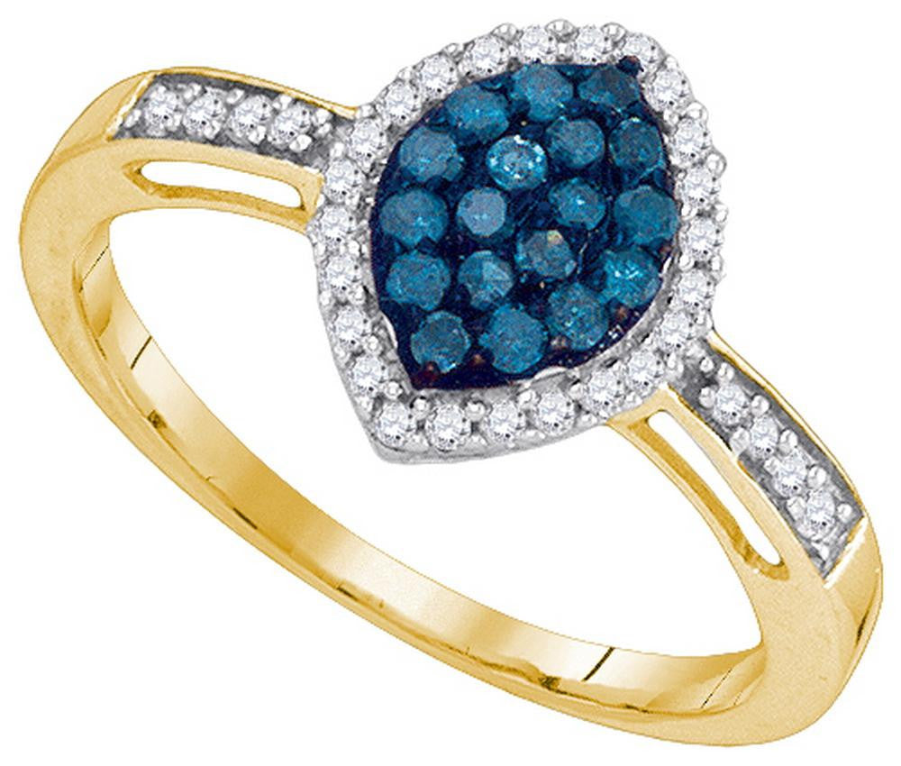 1-3CTW-Diamond FASHION BLUE RING