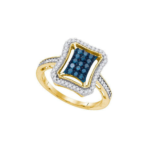 1-2CTW-Diamond FASHION BLUE RING