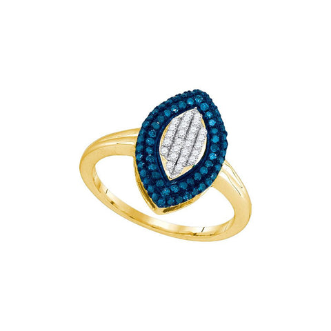 3-8CTW-Diamond FASHION BLUE RING