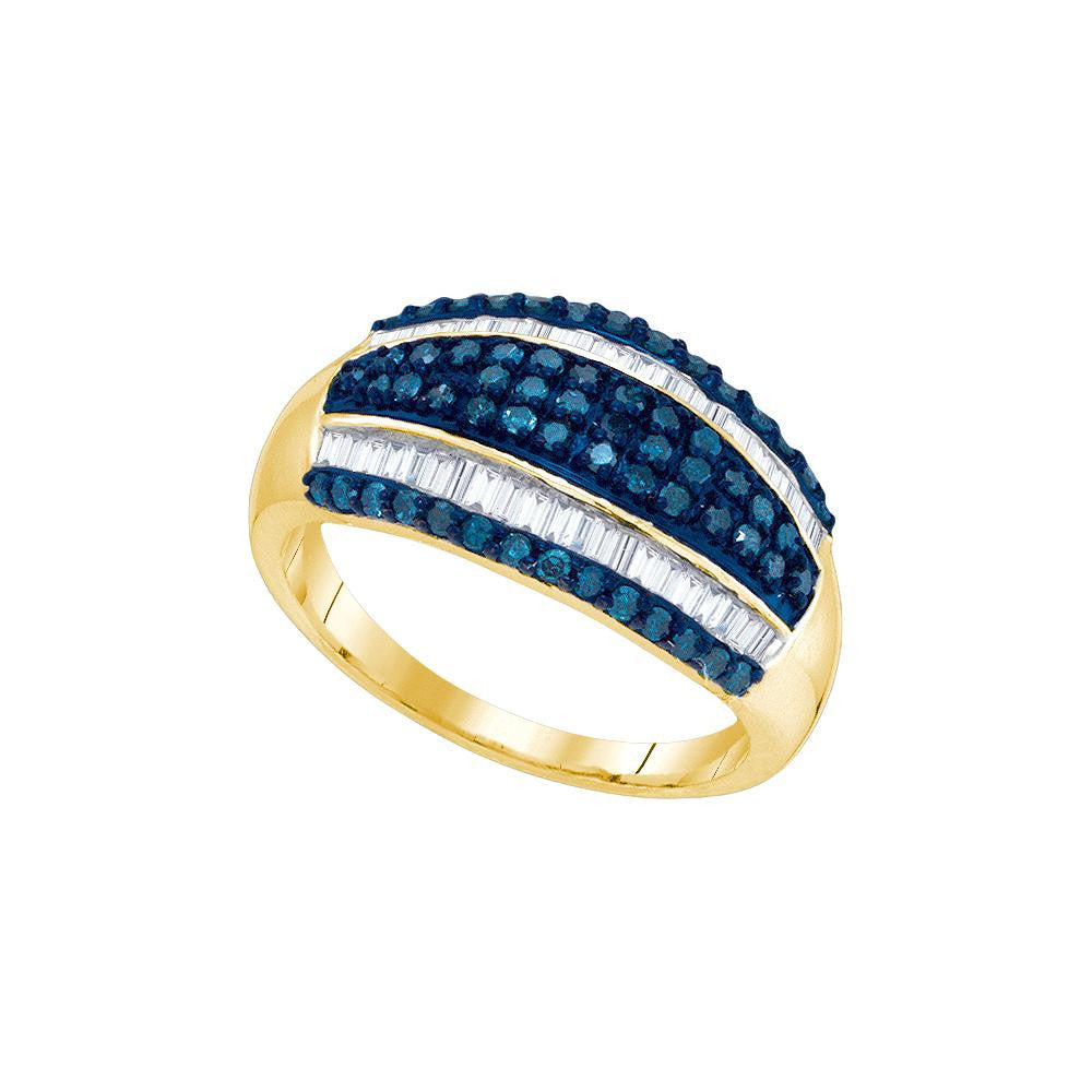 7-8CTW-Diamond BLUE  RING