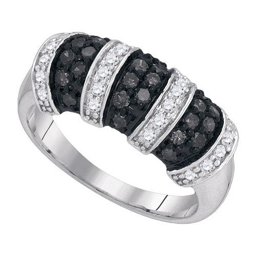 925 Sterling Silver White 0.75CTW DIAMOND FASHION RING