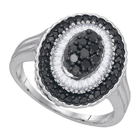 925 Sterling Silver White 0.75CTW DIAMOND MICRO-PAVE RING