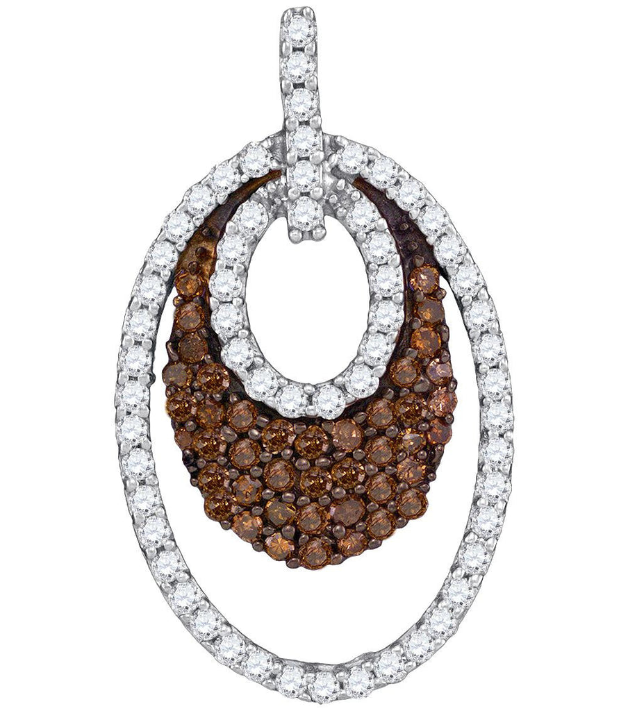 3-4CTW-Diamond BROWN MICRO-PAVE PENDANT