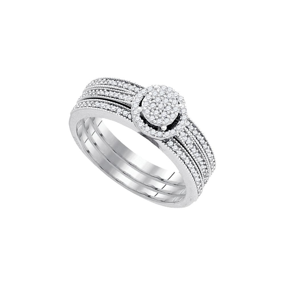 1-3CTW-Diamond MICRO-PAVE BRIDAL RING