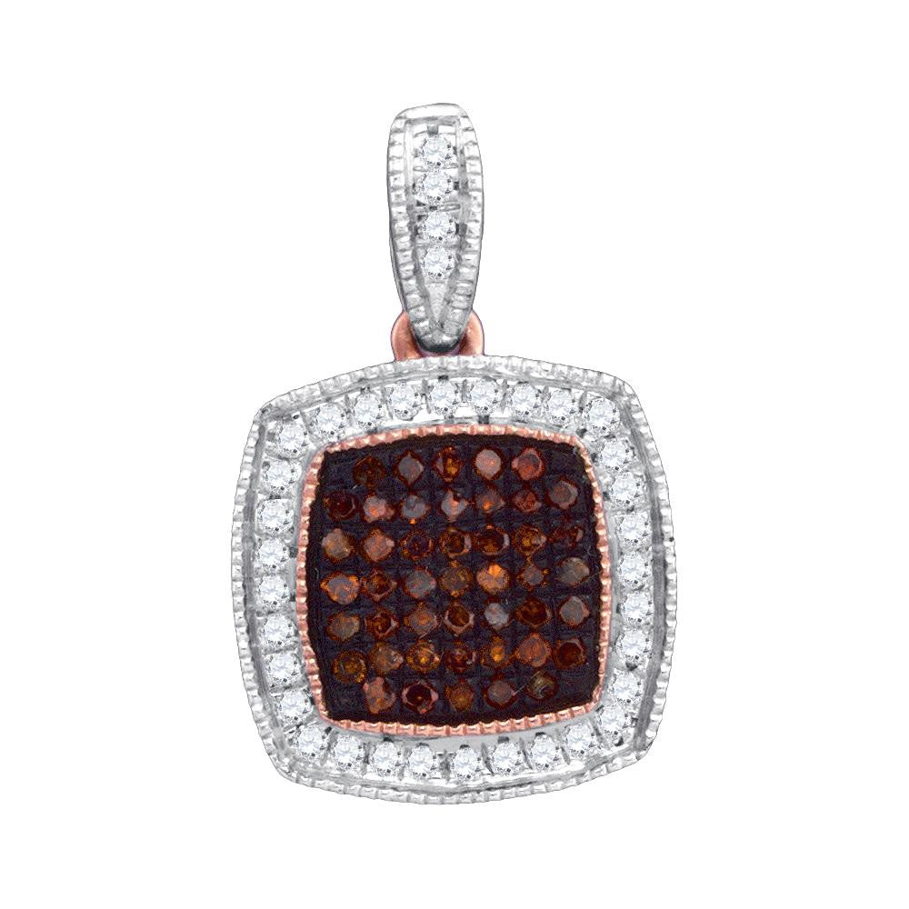 1-5CTW-Diamond MICRO-PAVE RED PENDANT