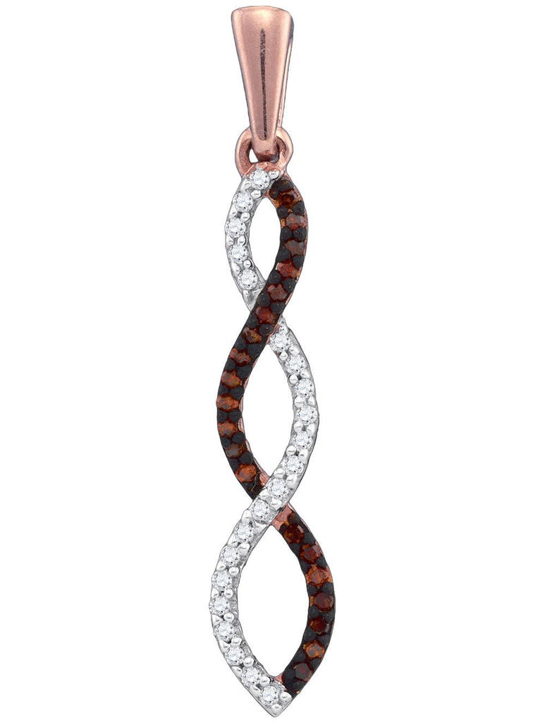 1-8CTW-Diamond RED MICRO-PAVE PENDANT