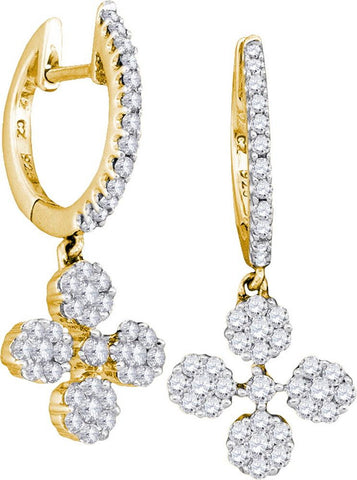 3-4CTW-Diamond HOOP EARRING