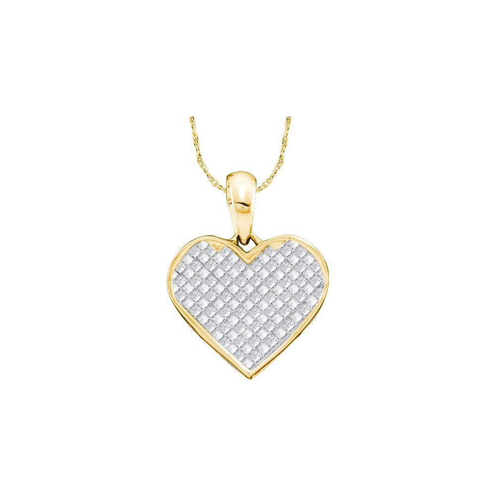 1-4CTW-Diamond HEART PENDANT