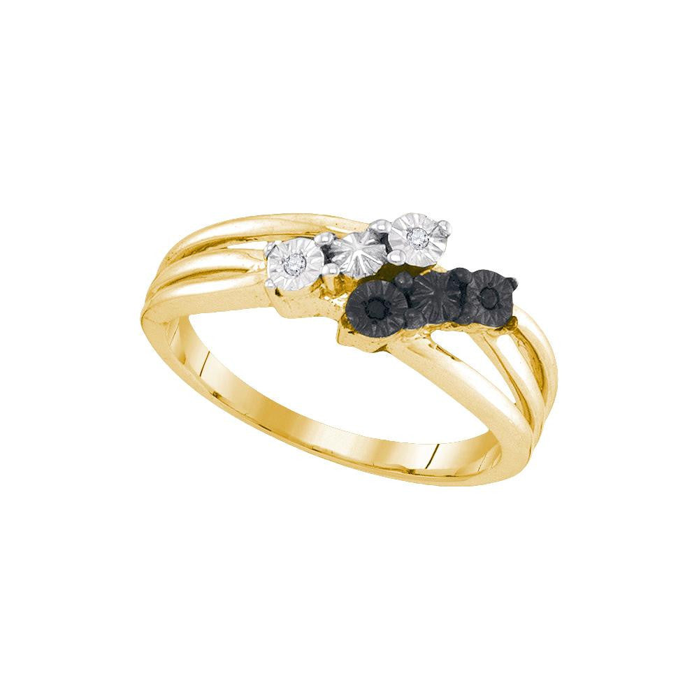 0.02CTW-Diamond FASHION BLACK RING