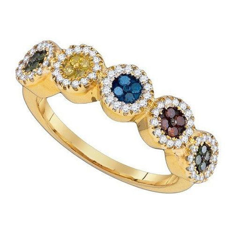 10K Yellow-gold 0.40CT DIAMOND FASHION RING