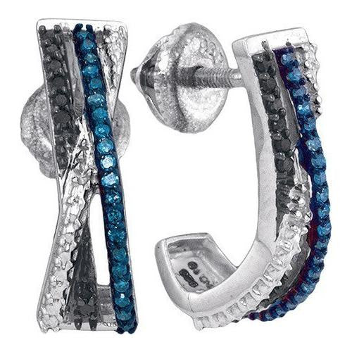 925 Sterling Silver White 0.21CT DIAMOND FASHION EARRING