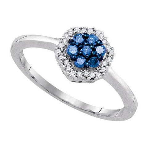 925 Sterling Silver White 0.25CT DIAMOND FASHION RING