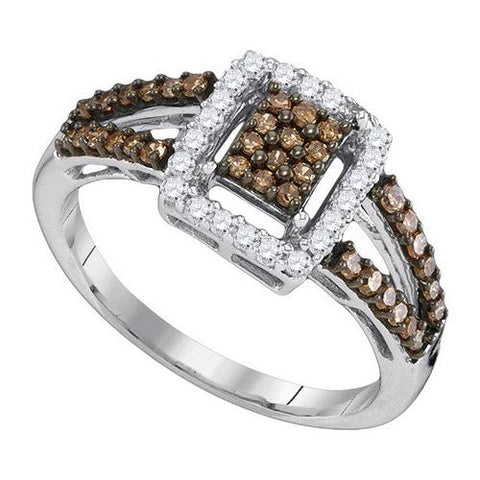 925 Sterling Silver White 0.51CT DIAMOND FASHION RING