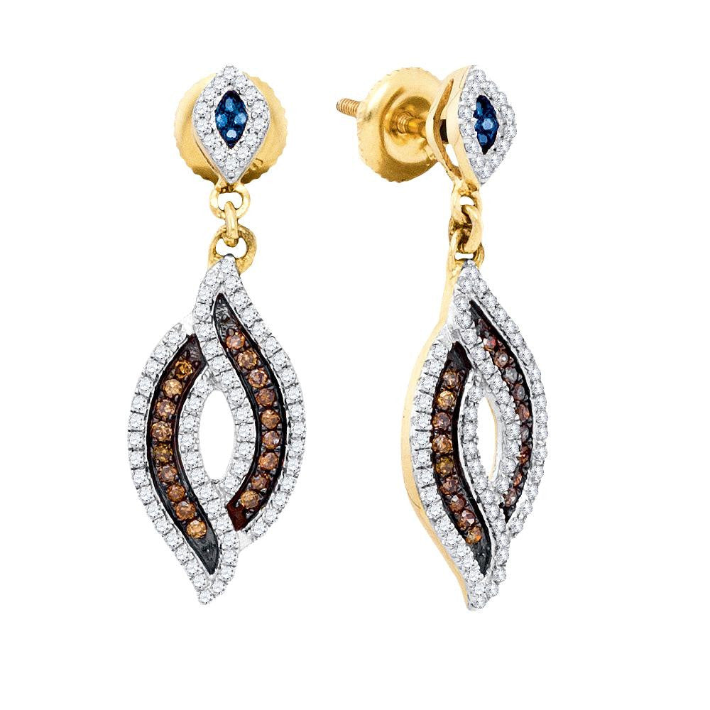 1-2CT-Diamond BROWN  EARRING