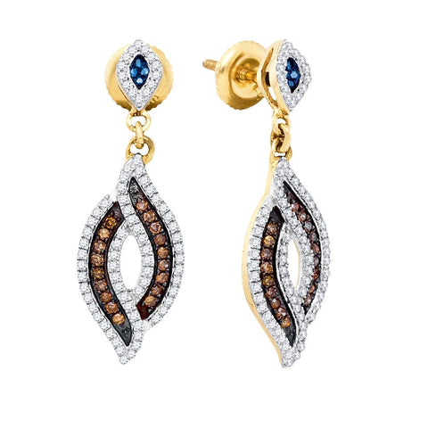 1-2CT-Diamond BROWN  EARRING