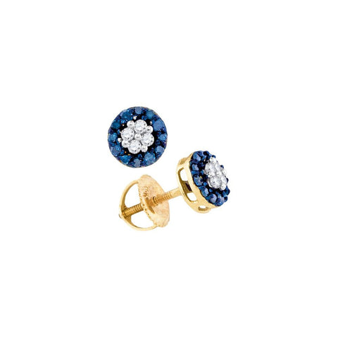 1-3CT-Diamond BLUE  EARRING