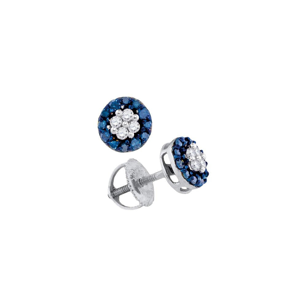 1-3CT-Diamond BLUE  EARRING