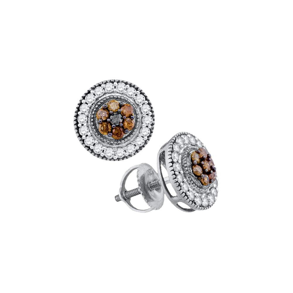 5-8CTW-Diamond FASHION BROWN EARRING