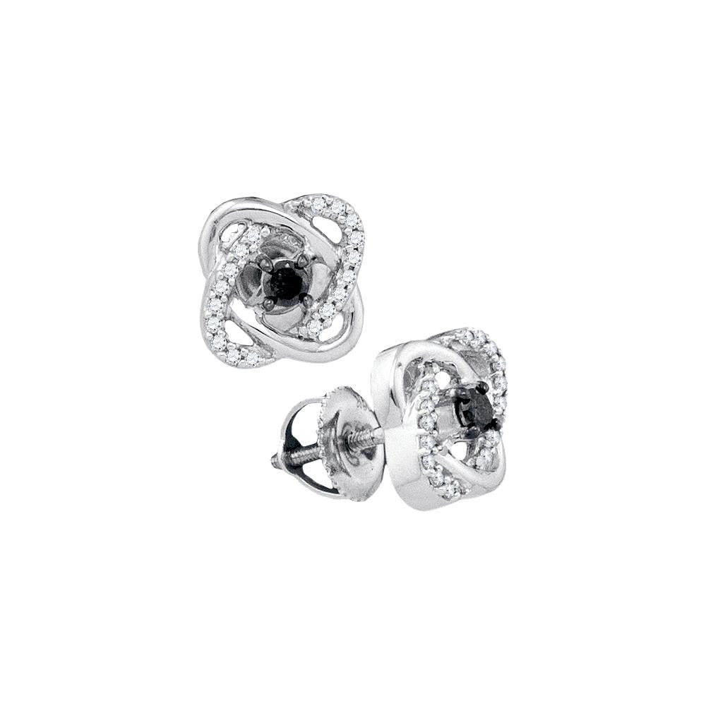 1-4CTW-Diamond FASHION BLACK EARRING