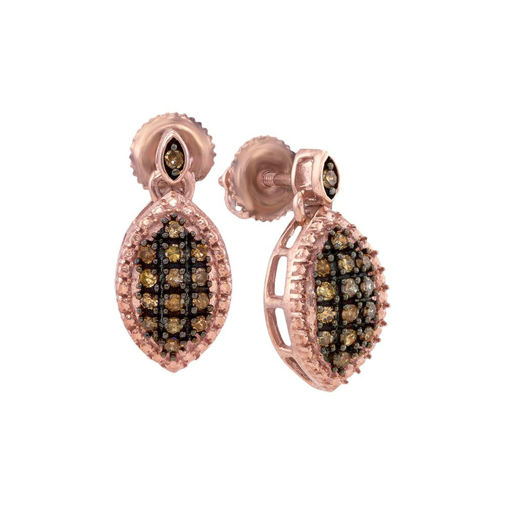 1-3CT-Diamond FASHION BROWN EARRINGS