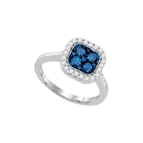 3-4CTW-Diamond FASHION BLUE RING