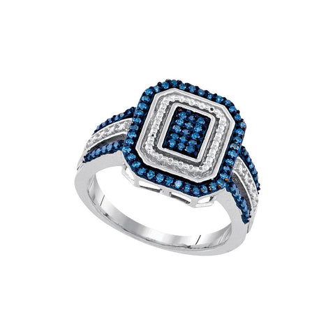 1-3CTW-Diamond FASHION BLUE RING