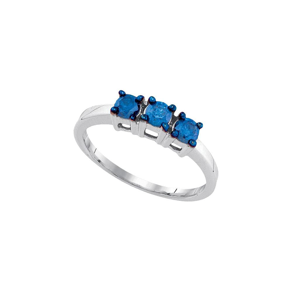 1-2CTW-Diamond FASHION BLUE RING