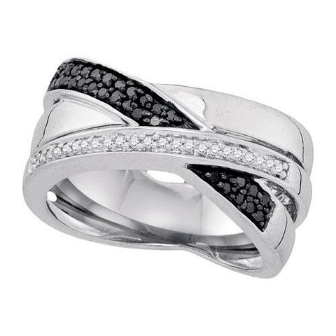 925 Sterling Silver White 0.25TW DIAMOND FASHION RING