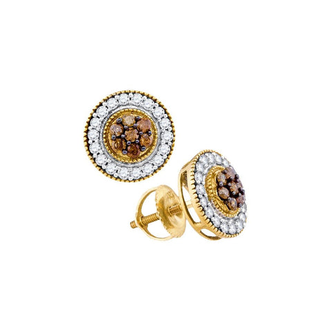 5-8CTW-Diamond FASHION BROWN EARRING