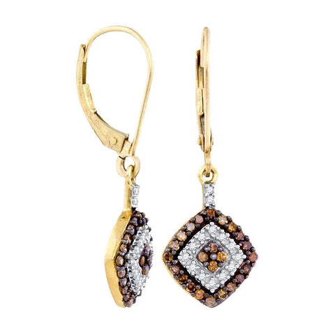 1-2CTW-Diamond BROWN  EARRING