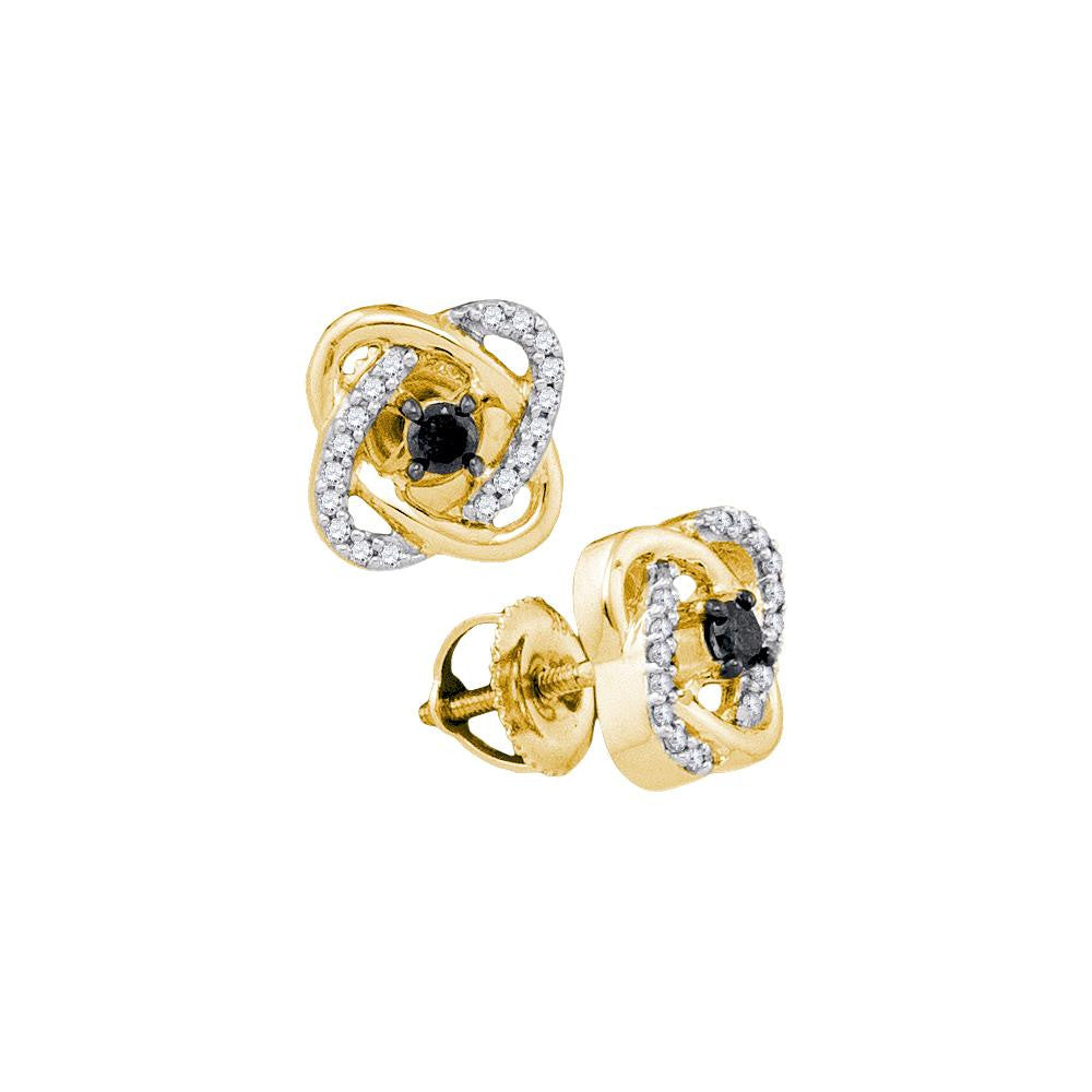 1-4CTW-Diamond FASHION BLACK EARRING