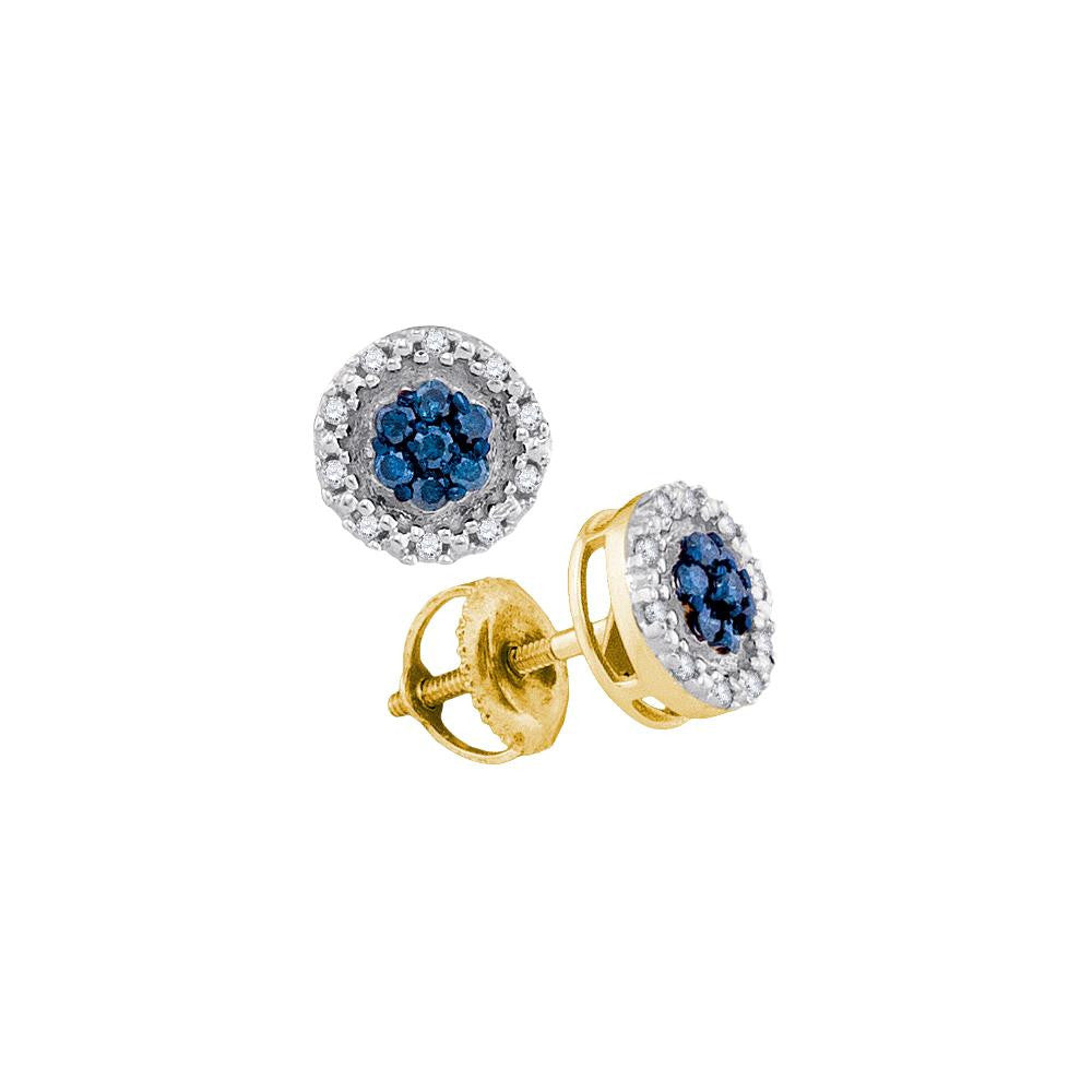 1-4CTW-Diamond FASHION BLUE EARRING