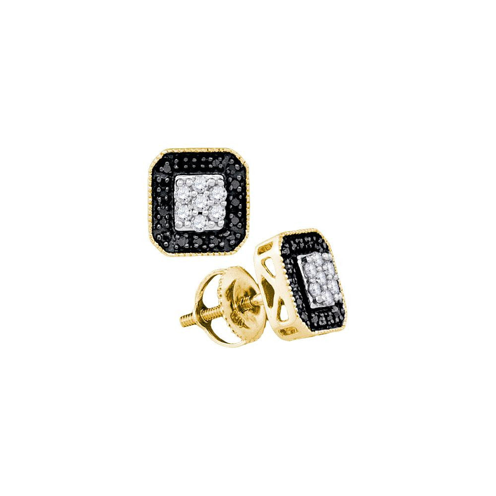 1-4CTW-Diamond FASHION BLACK EARRING