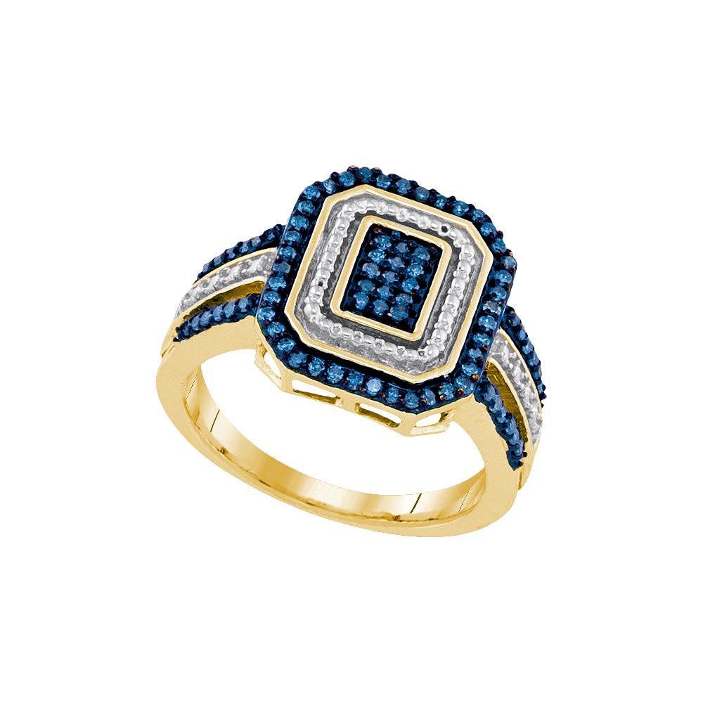 1-3CTW-Diamond FASHION BLUE RING