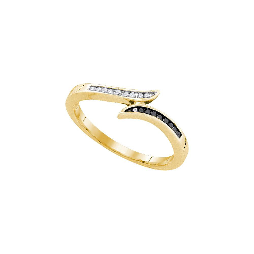 1-10CTW-Diamond BLACK  RING