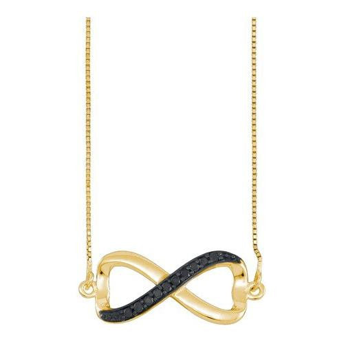 10KT Yellow Gold 0.10CTW DIAMOND FASHION NECKLACE